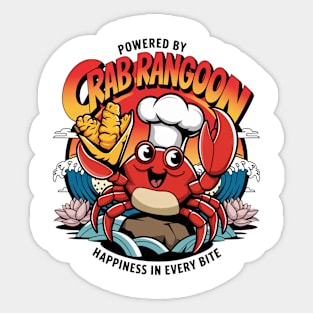 Crab Rangoon Lovers Ultimate Design, Fun, Foodie Fashion for Asian Cuisine Fans Sticker